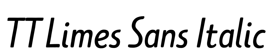 TT Limes Sans Italic Yazı tipi ücretsiz indir